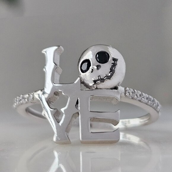 Disney Jewelry - RARE Jack Skellington Love Ring, Nightmare Before - 925 Sterling Silver Disney